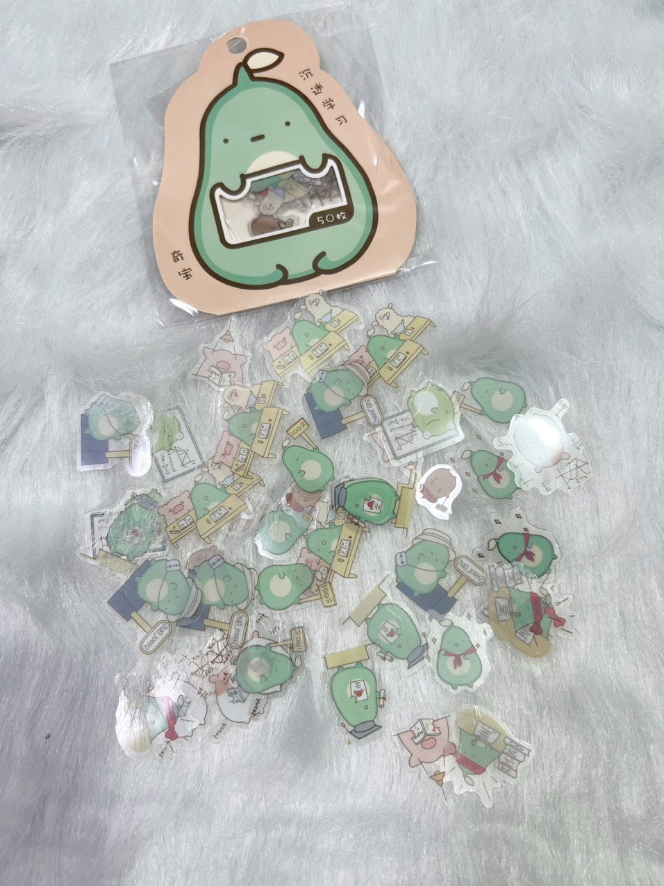 gói 50 miếng sticker molang phiên bản mới