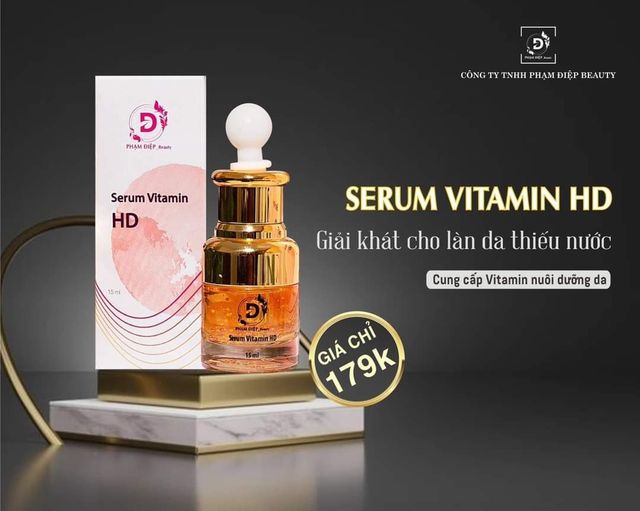 Serum Vitamin HD giúp da căng bóng mịn màng