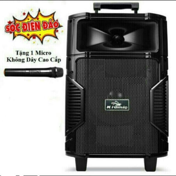 [HCM][tặng 1 mic không dây] Loa kéo karaoke bluetooth KIOMIC K108 công suất 150W thùng gỗ bass 2 tấc - Phiên bản 2022 - bảng mạch màu cam -