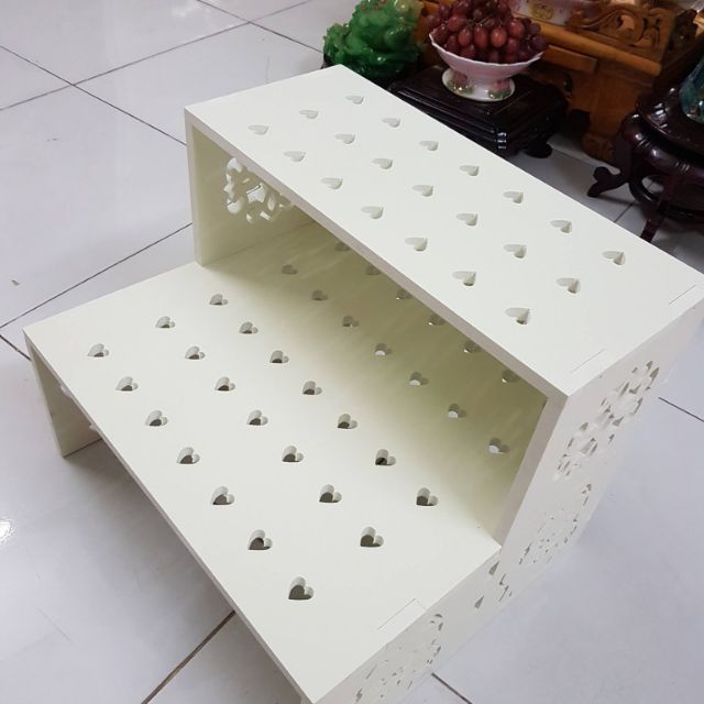 kệ để chân làm Nails gỗ công nghiệp