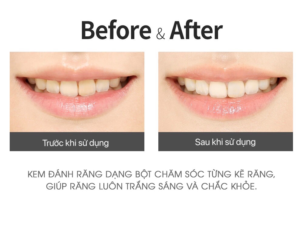 Bột Đánh Răng/Súc Miệng Làm Trắng Răng, Thơm Miệng 2in1 So Natural