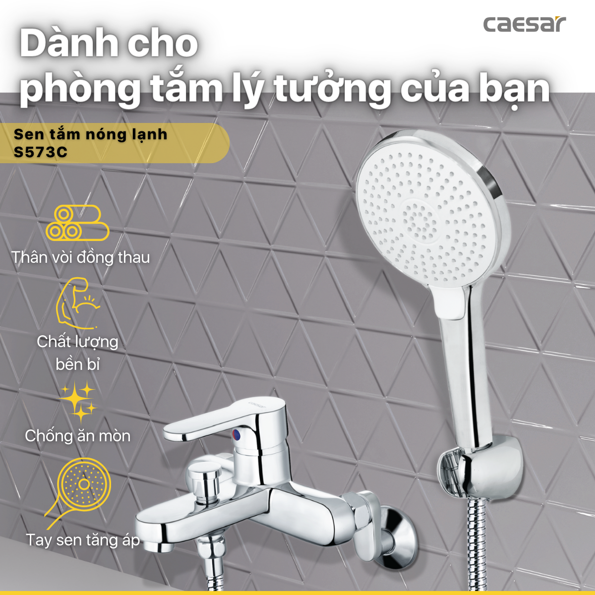 Vòi Sen Gạt Nóng Lạnh - S573C