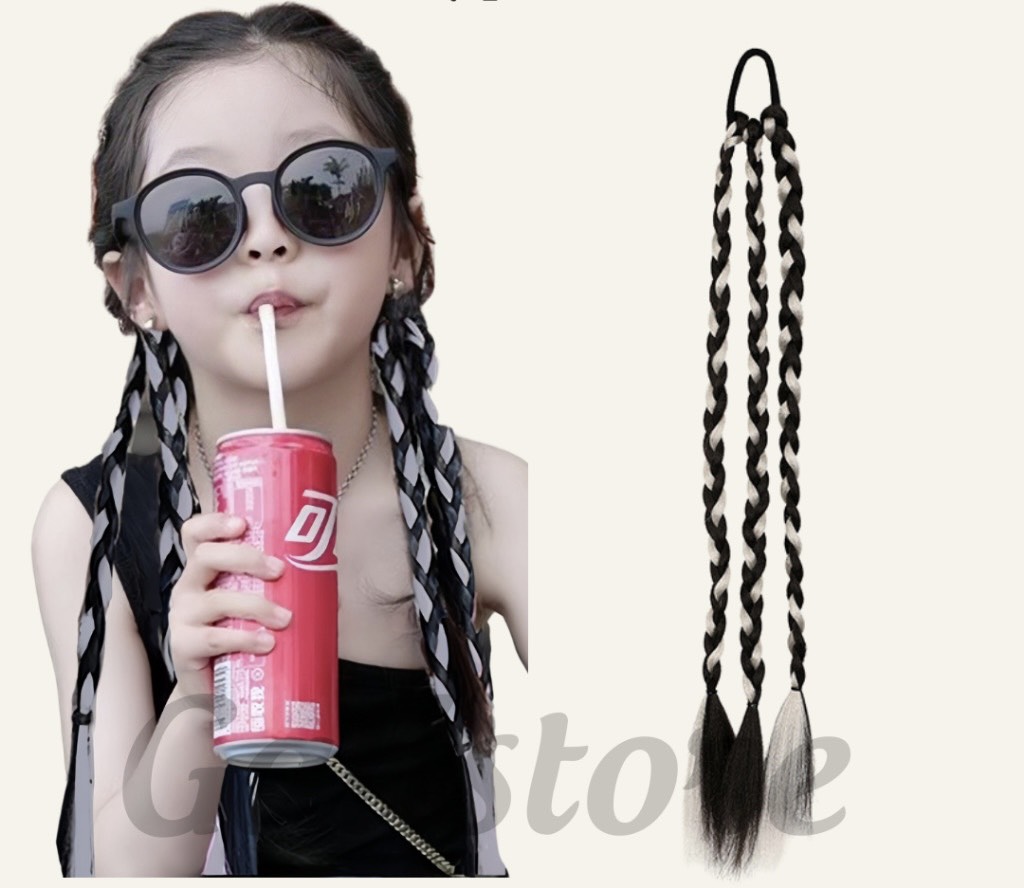 Cột tóc buộc tóc giả thắt bện dễ thương mẫu mới hottrend