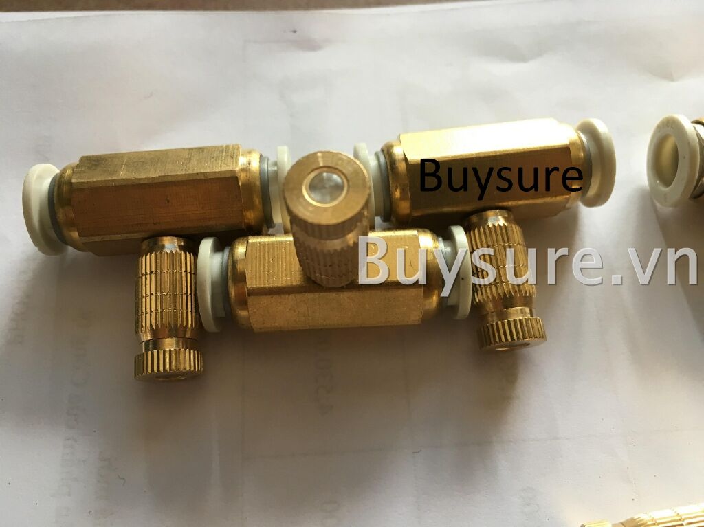 Bộ 5 nối béc phun sương bằng đồng cao cấp( 4 giữa + 1 cuối )