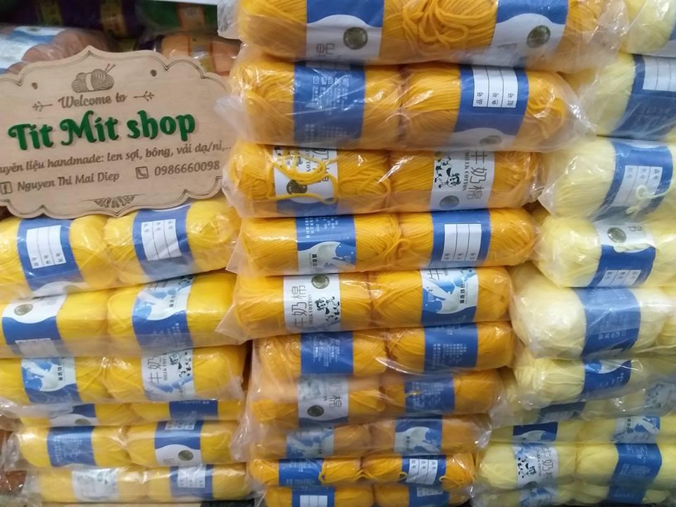 Combo 10 cuộn len milk cotton 50g/ cuộn