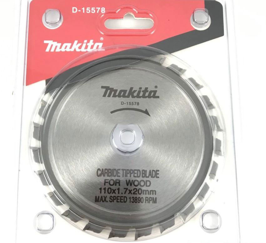 110 x 24t x 20mm lưỡi cưa gỗ hợp kim makita d-15578