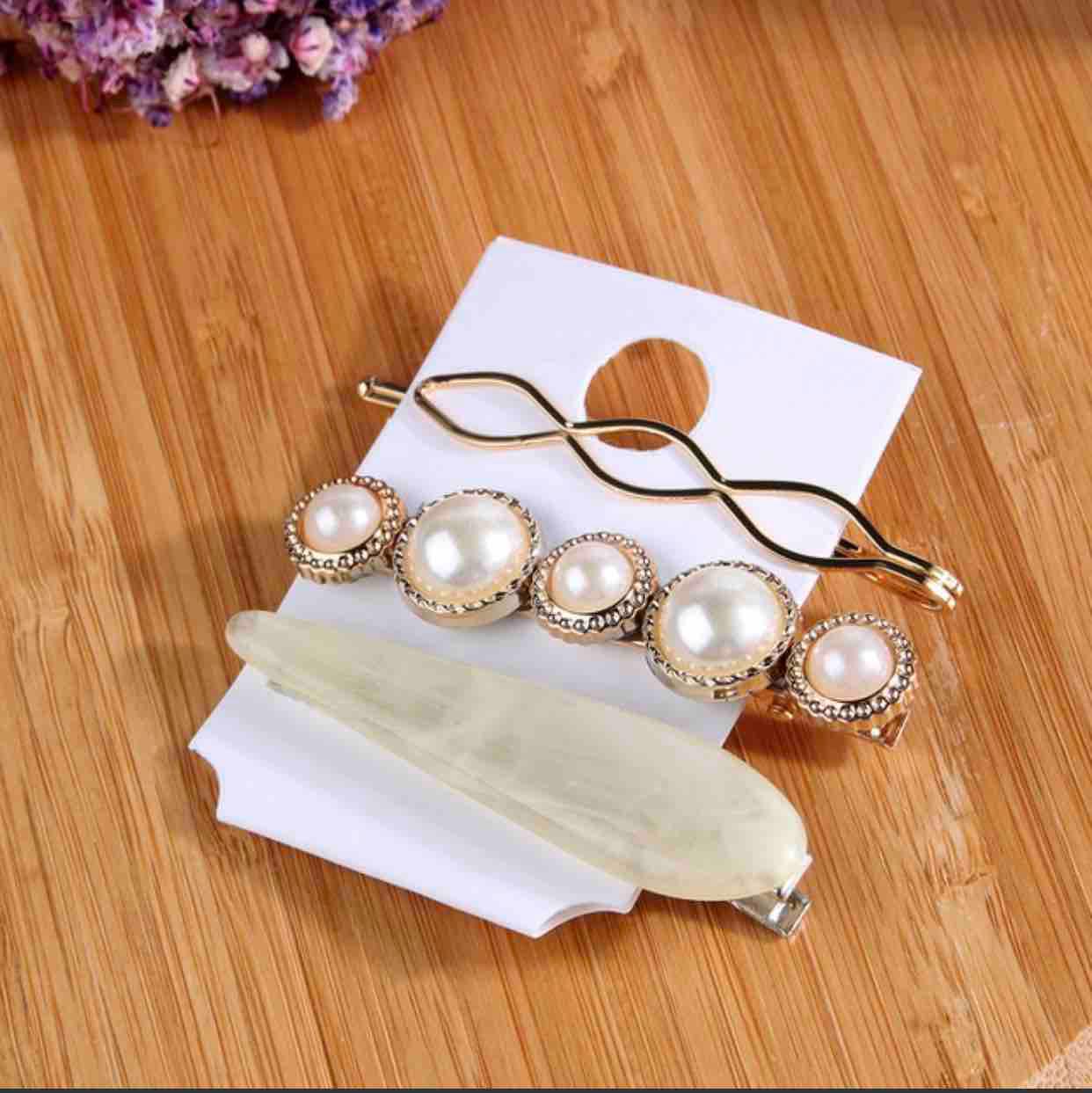 [HCM]Set 3 kẹp tóc vintage + sang chảnh