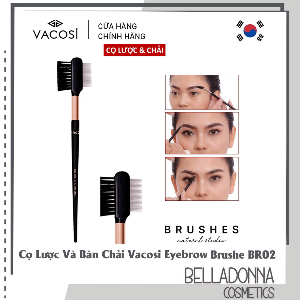 Cọ lược và bàn chải vacosi eyebrow brushe br02