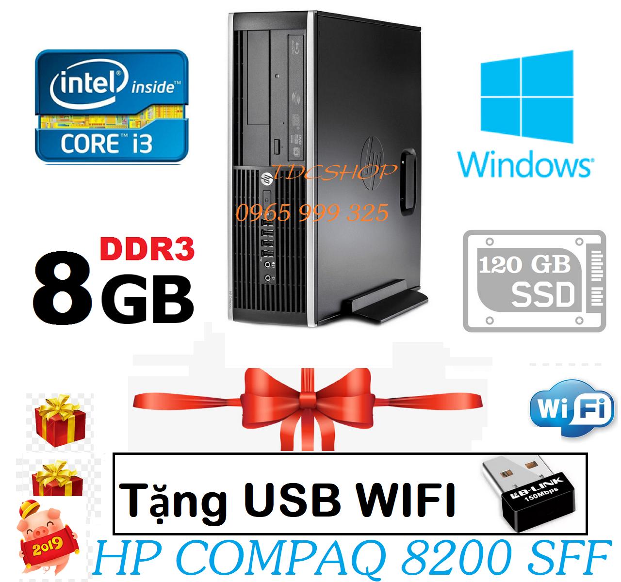 Thùng cpu hp 8200 core i3 2100/ ram 8gb/ ssd 250gb + windows 10 - hàng nhập khẩu.