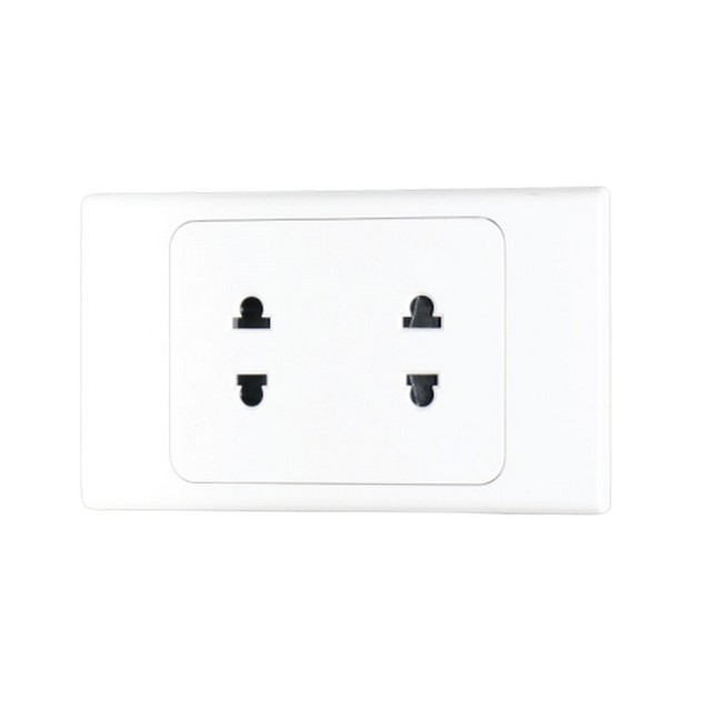 Ổ cắm đôi 2 chấu đế liền 16a a20 plus mpe