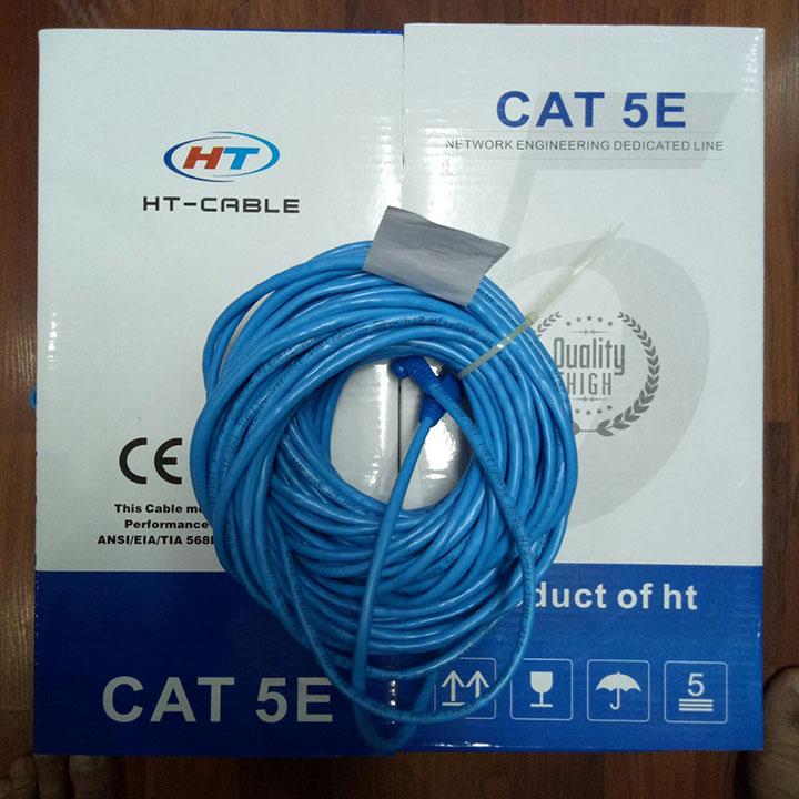 Dây cáp mạng CAT5E UTP - 30 Mét bấm sẵn 2 đầu (Màu xanh, Mới 100%)