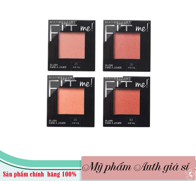 Phấn Má Hồng fit me Mịn Nhẹ Tự Nhiên Giữ Màu Chuẩn Fit Me Blush Maybelline New York 4.5g, phấn má tone cam đẹp, phấn má hồng fitme giá rẻ