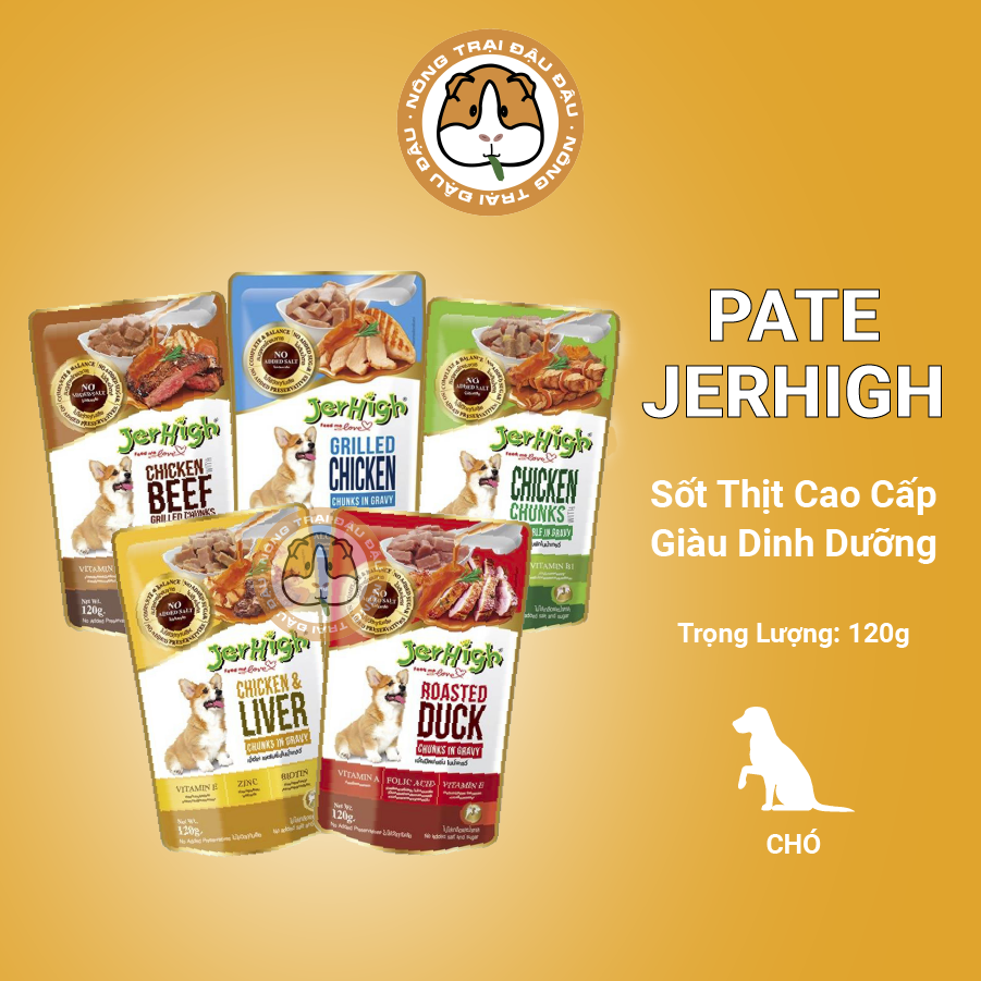 Pate Cho Chó JerHigh Sốt Thịt Cao Cấp 120g