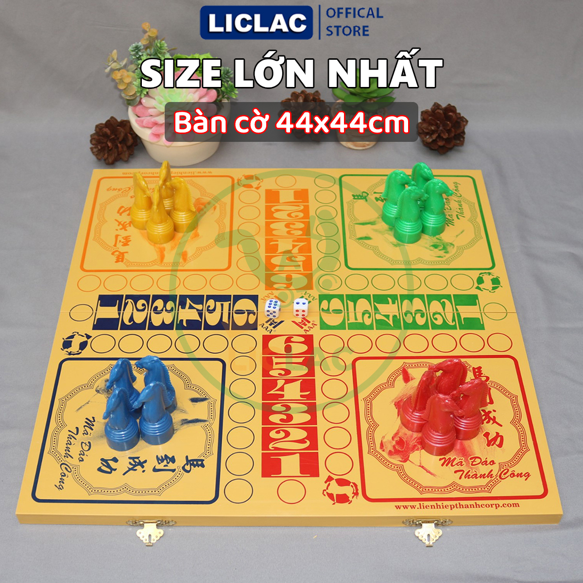 Bộ Cờ Cá Ngựa Liên Hiệp Thành Loại Lớn Nhất, Chất Liệu Nhựa Cao Cấp, Độ Bền Cao, Mực In Rõ Ràng - LICLAC