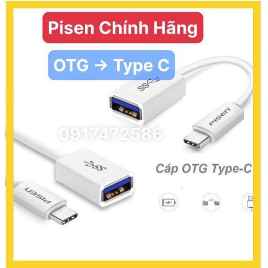 Cáp otg cổng type c to usb, 15cm - hàng chính hãng 100%, bảo hành 12 tháng