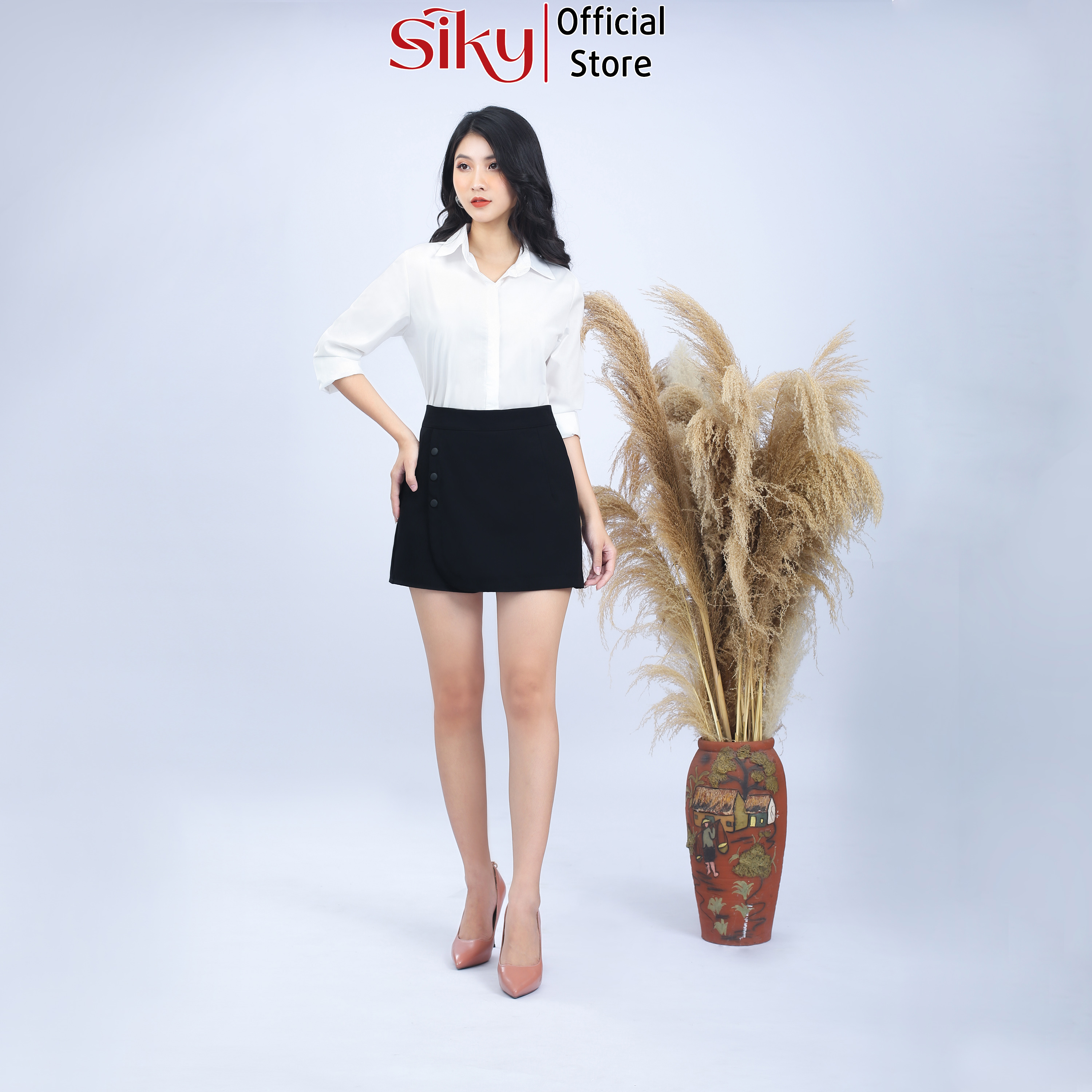 Quần giả váy phối cúc siêu xinh - QV02