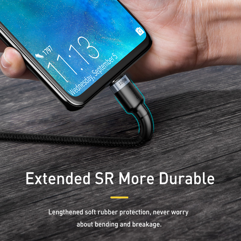 Cáp Sạc Nhanh BASEUS PD 100W Sạc Nhanh 4.0 Type C to Type C Dành Cho MacBook Pro iPad Xiaomi 9 8 Samsung HUAWEI