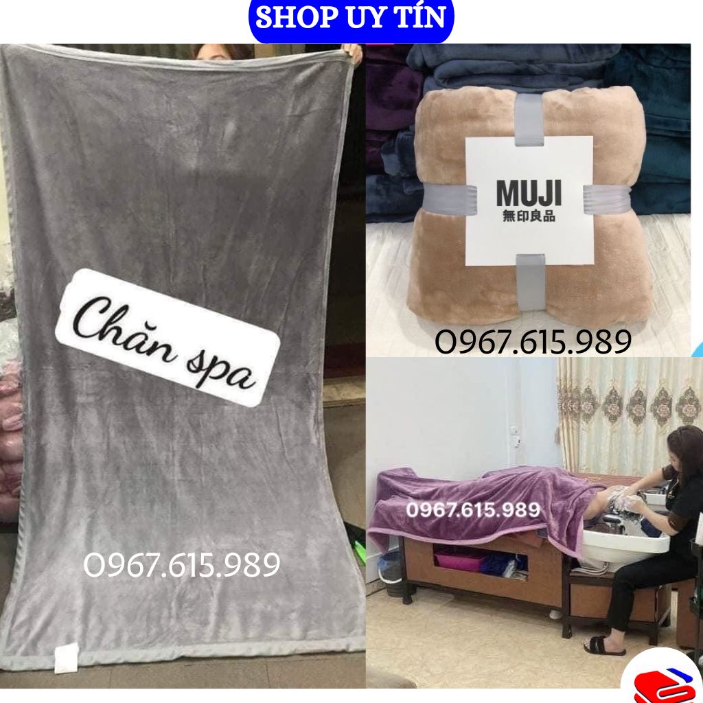 Chăn đắp spa  Muji siêu mềm mịn, ấm kt 1,1mx2m