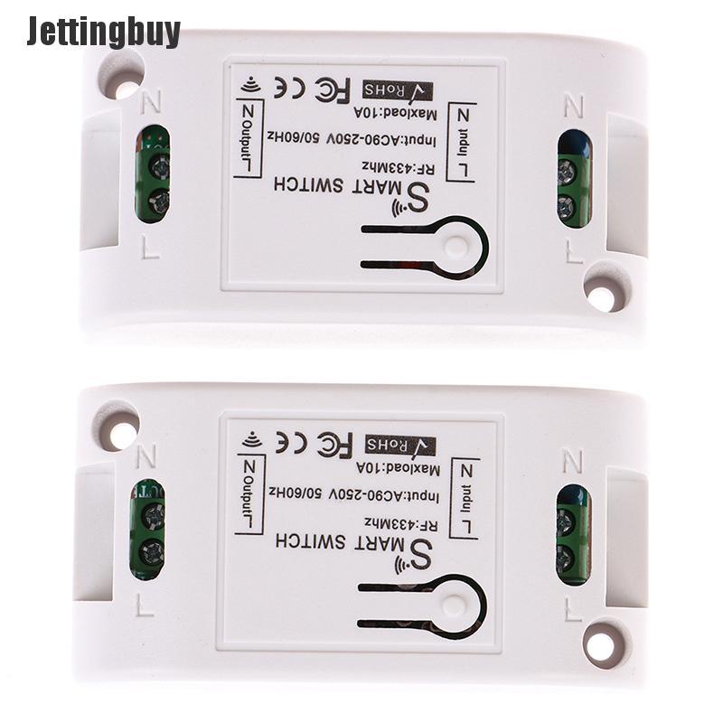 Jettingbuy Công Tắc Thông Minh RF 433 Mhz Bộ Thu RF Không Dây Rơ Le Hẹn Giờ Điện Thoại Điều Khiển Từ Xa