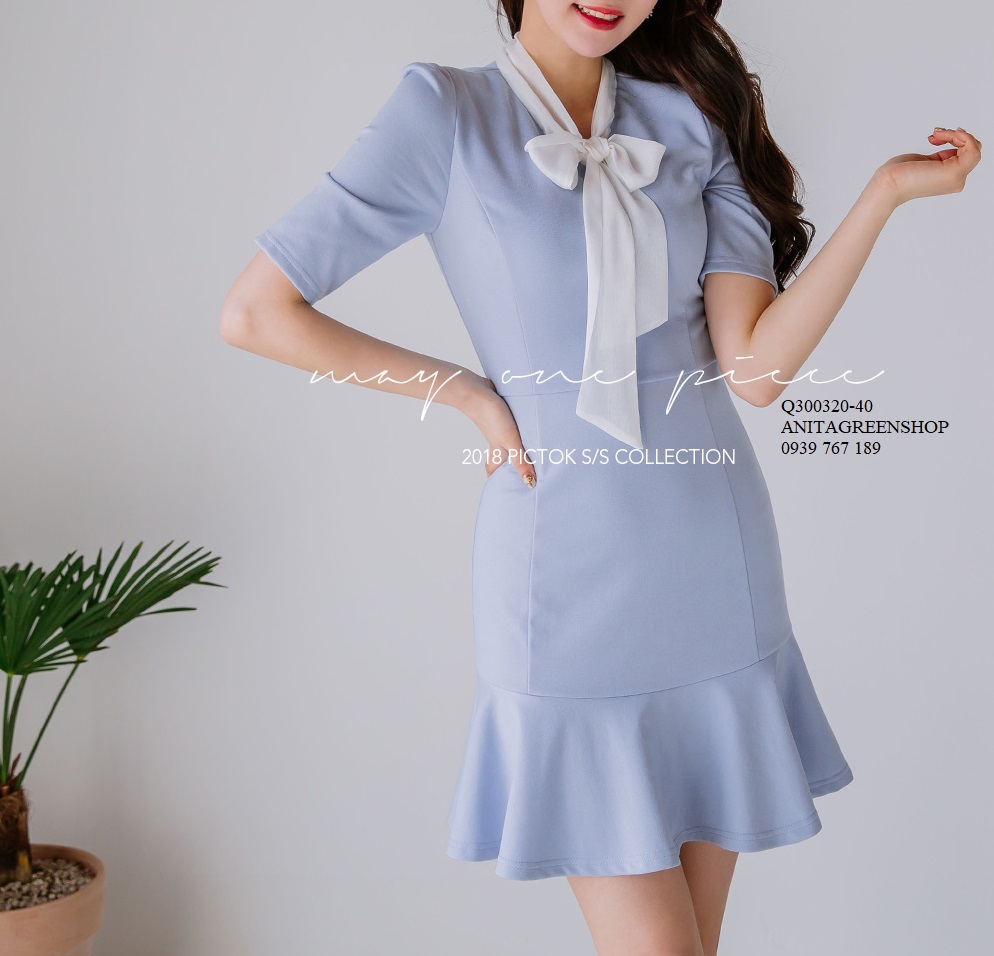 Q300320  ĐẦM ĐUÔI CÁ PHỐI NƠ