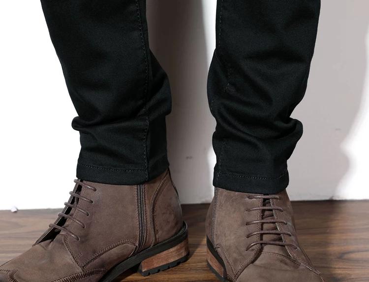 Quần jean nam màu đen trơn co giãn bốn chiều cao cấp đơn giản VNXK 310