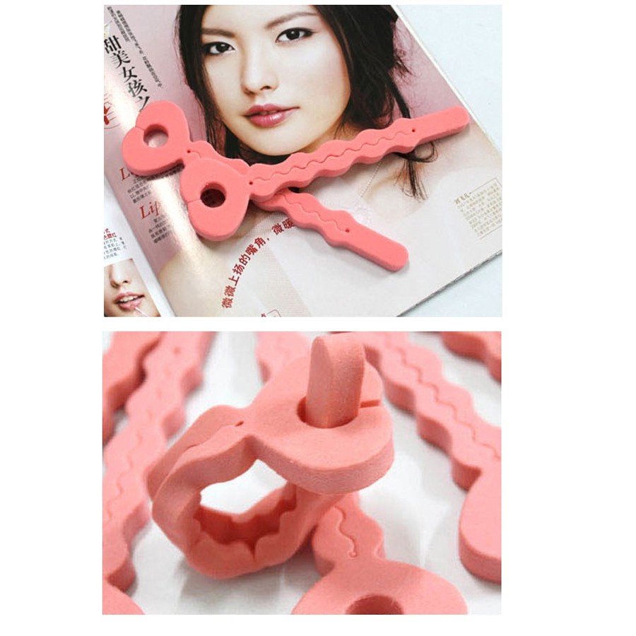 Set 6 dụng cụ uốn tóc xoăn giữ nếp tóc nhiều mầu
