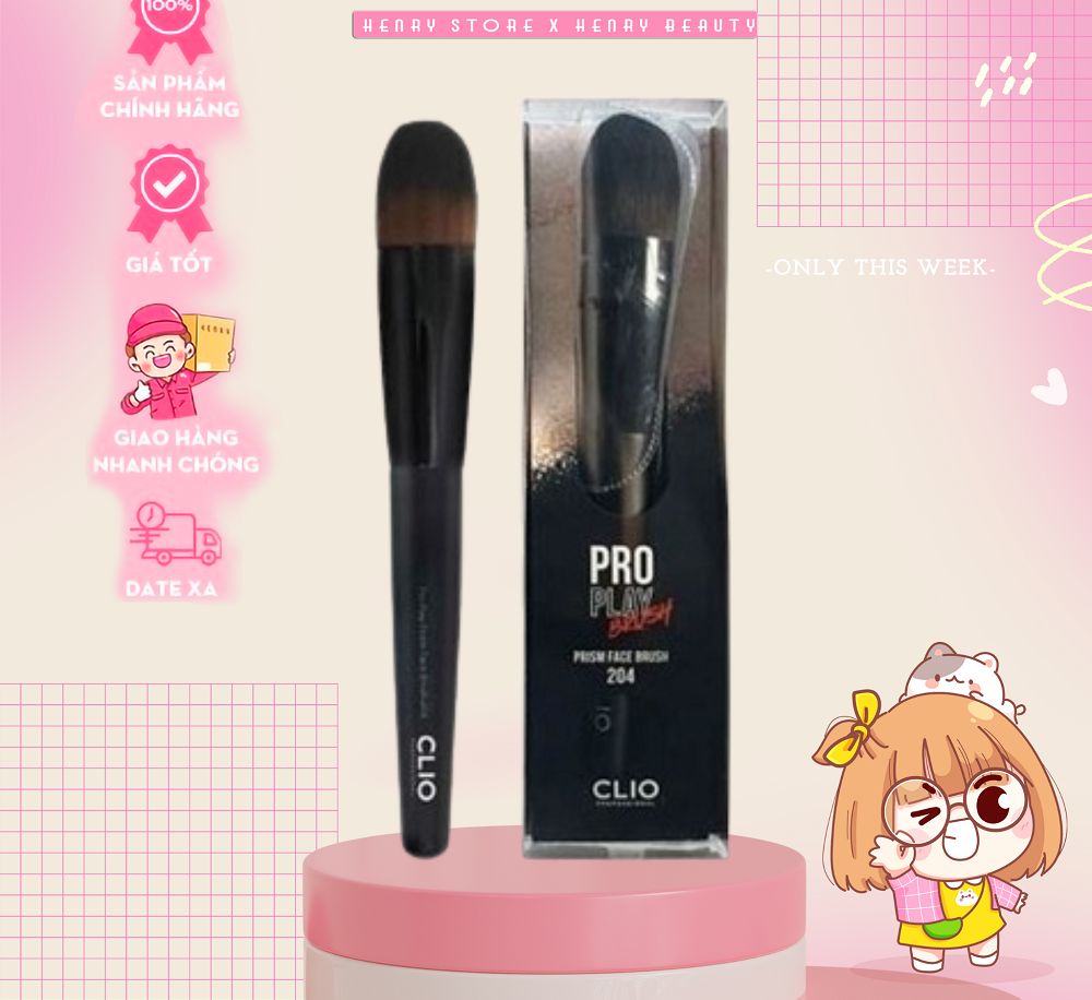 Cọ trang điểm CLIO PRO PLAY PRISM FACE BRUSH 204