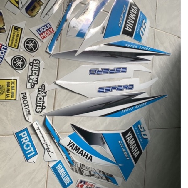 Tem exciter 50 trắng xanh ngọc