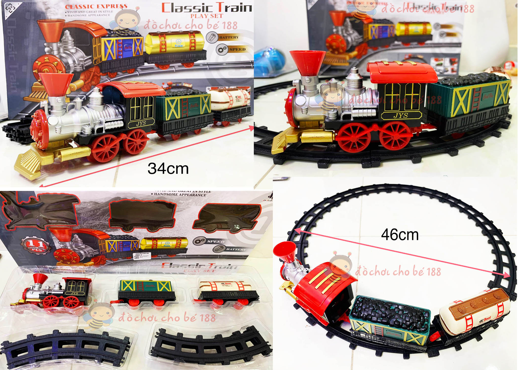 [HCM]Đồ chơi xe lửa Thomas dùng pin cho bé (loại to), xe lửa classical đường ray siêu dài