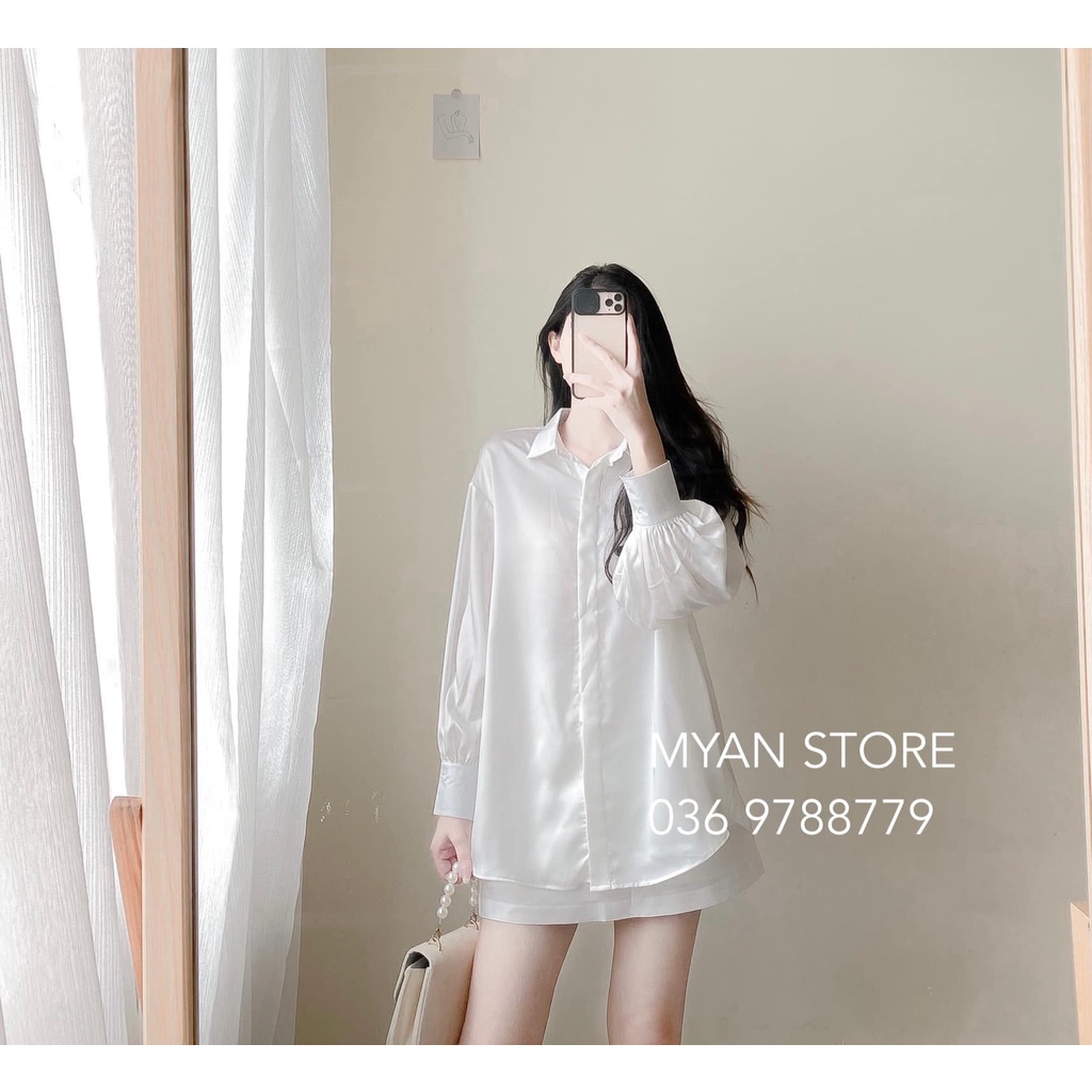 Áo sơ mi cổ đức nẹp che AVN082102
