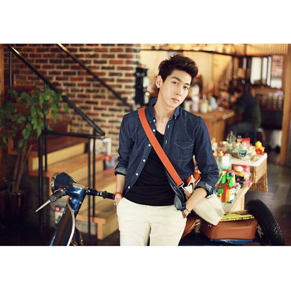 [HCM]Áo Sơ mi nam denim xanh đen