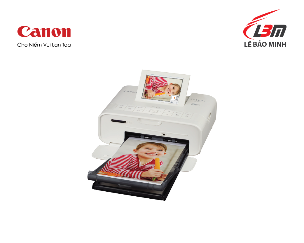 Máy In Ảnh Canon CP 1300 (Đen, Trắng, Hồng)