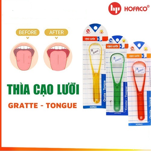 cây cạo lưỡi dụng cụ làm sạch lưỡi Hofaco