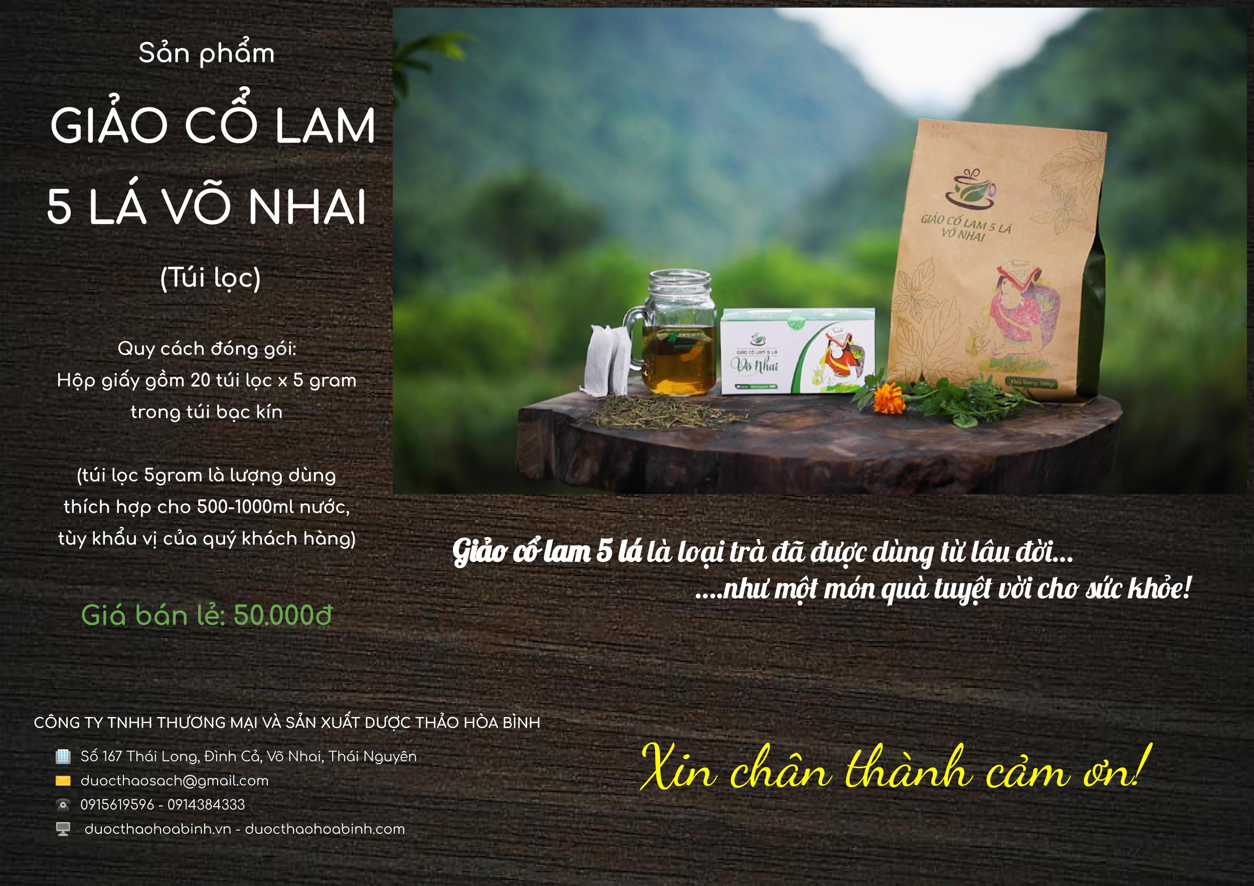 Trà Giảo cổ lam 5 lá Võ Nhai
