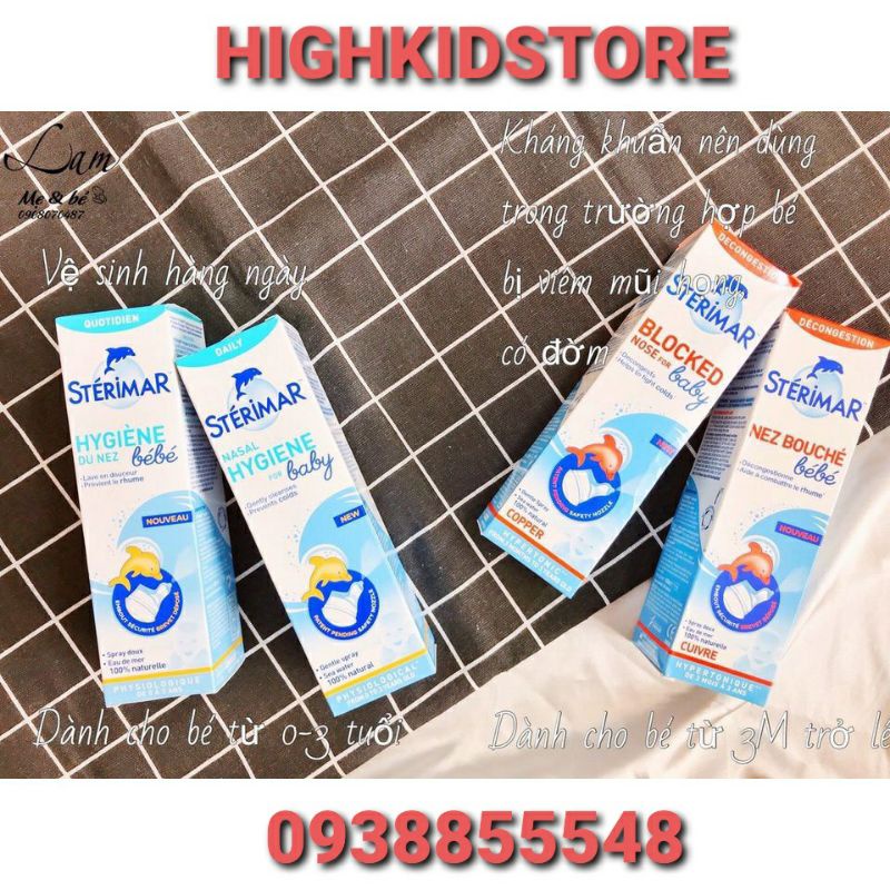 [HCM] Xịt cá heo muối biển Sterimar cá heo Pháp 100ml.