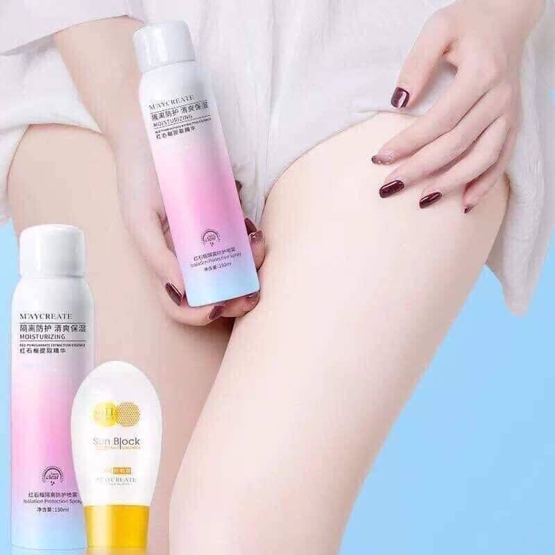 [HCM]Xịt Chống Nắng Trắng Da Maycreate