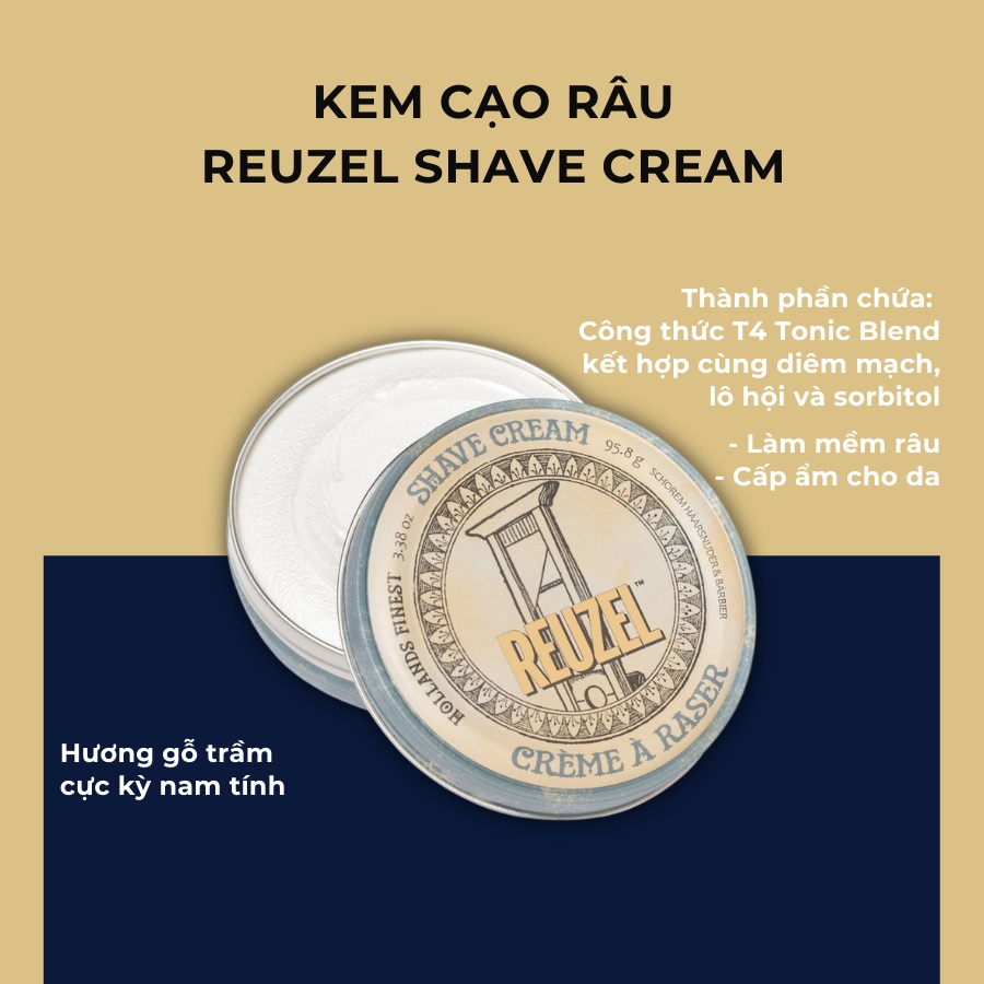 KEM CẠO RÂU REUZEL SHAVE CREAM
