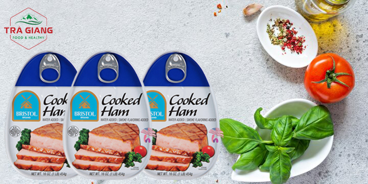 Thịt Hộp Giăm Bông Cooked Ham Bristol 454g