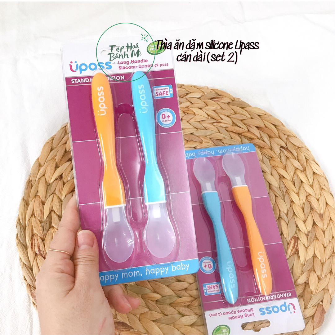 [HCM]Thìa ăn dặm silicone Upass (set 2)