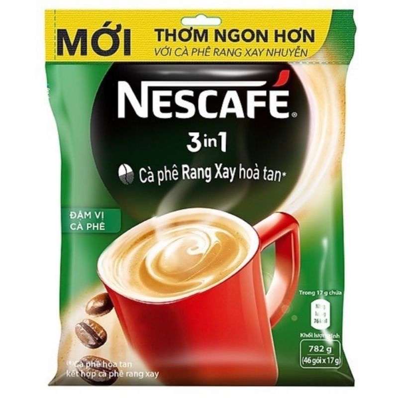Cà phê hòa tan 3in1 Nescafe bịch 46 gói