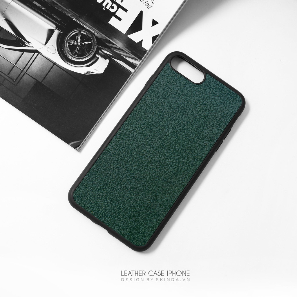 Ốp Lưng Da Xanh Rêu Aran | Ốp Lưng Da Iphone Cao Cấp
