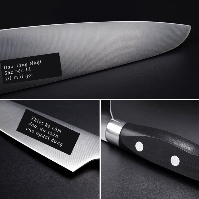 Dao Nhật Masamoto siêu sắc đa năng Santoku165 MK101
