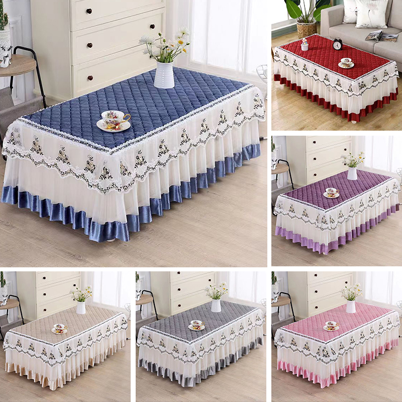 Tea table full package thickened tablecloth non slip tea table cover rectangular tea table mat living room tea table tablecloth TV cabinet cover