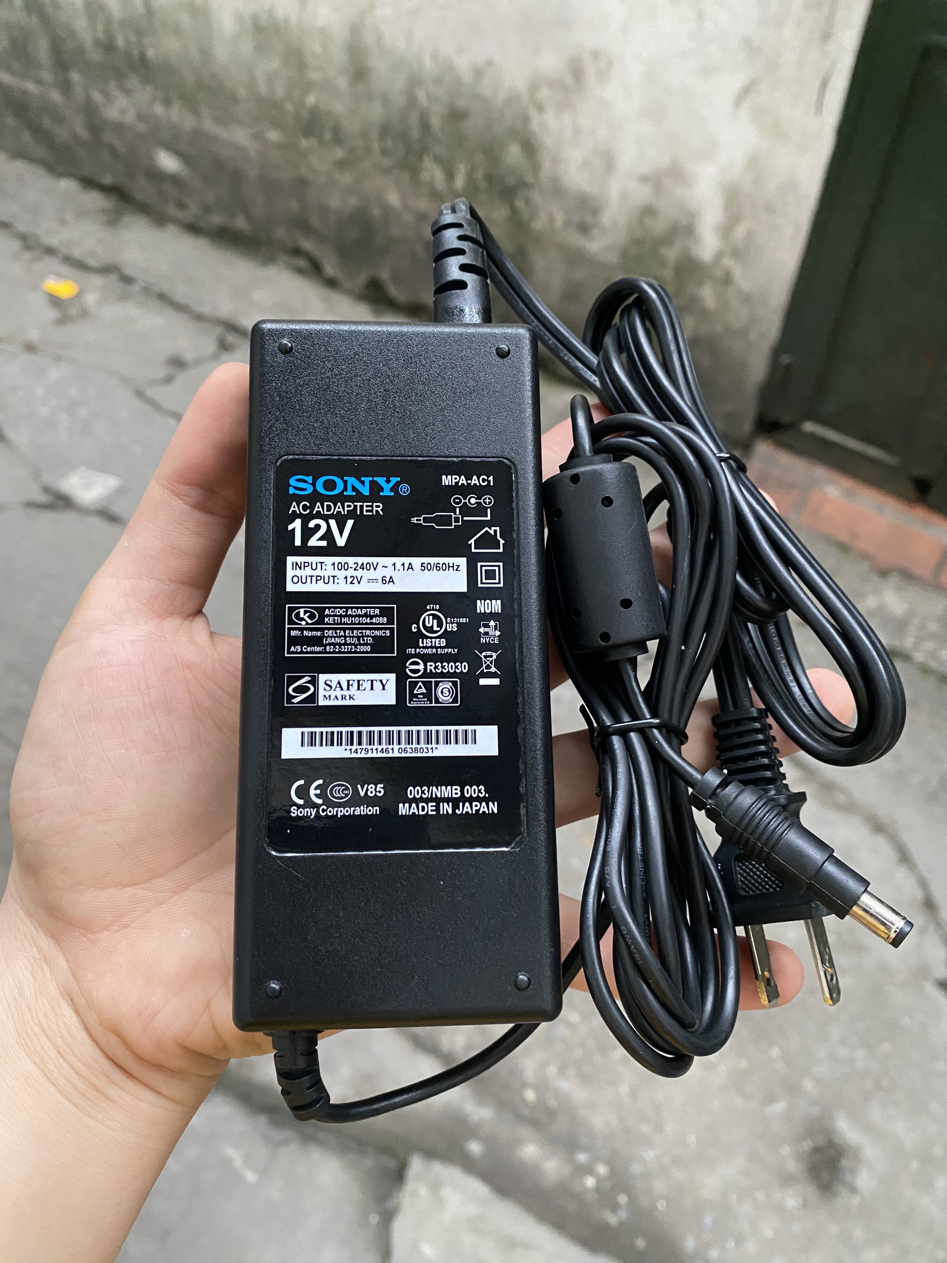 ADAPTER NGUỒN SONY 12V 6A CHÍNH HÃNG