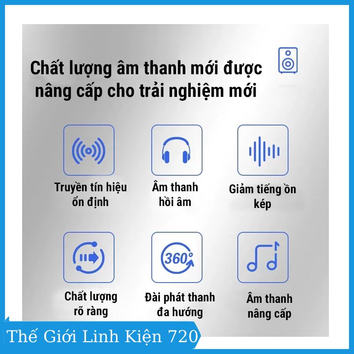 Micro cảm biến âm thanh 9x7mm có phân cực độ nhạy 52db