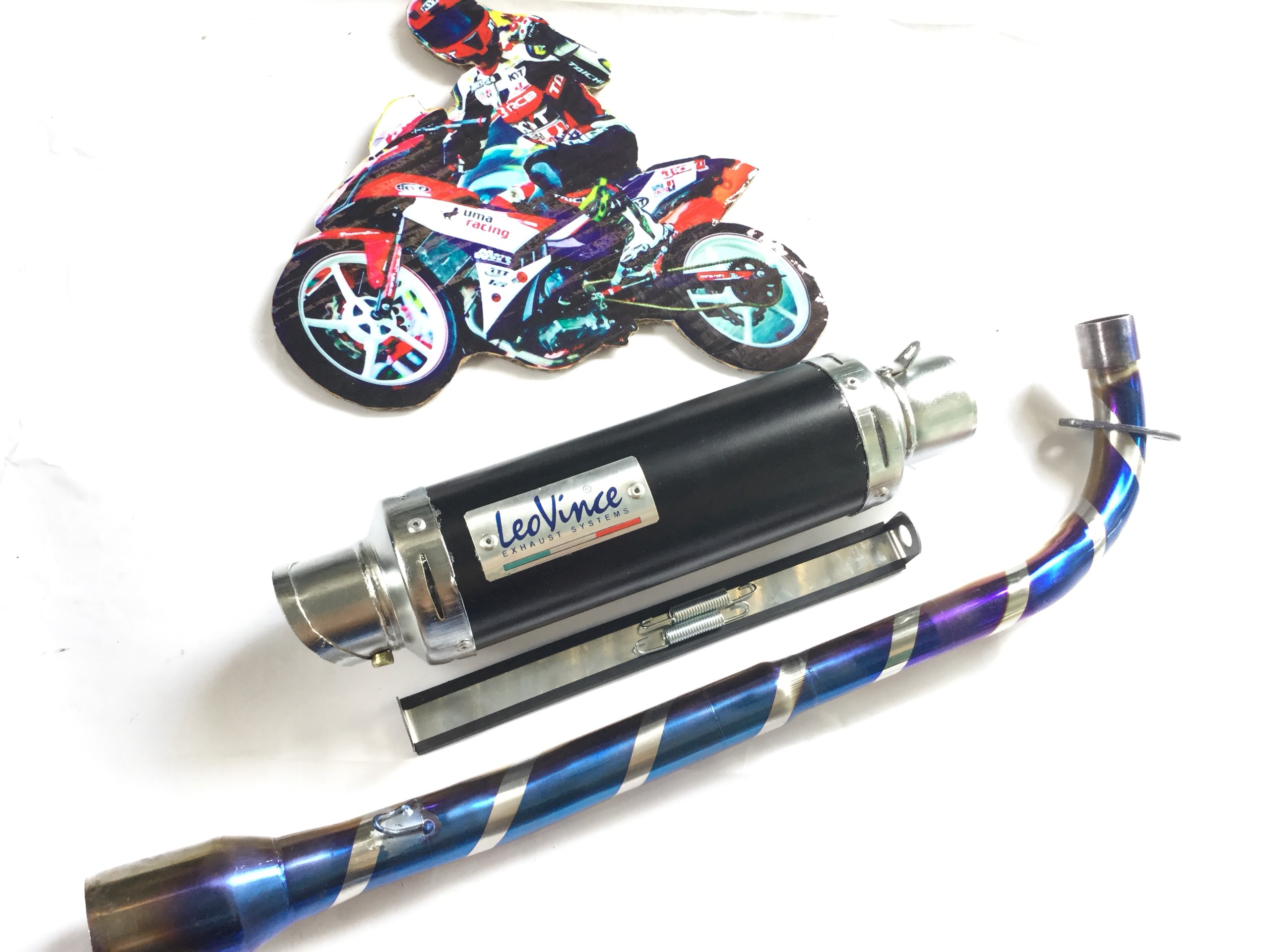 Pô Leovince Đen - Cổ Titan wave, cup, dream, sirius, exciter, winer,SẢN PHẨM CHẤT LƯỢNG, GIAN HÀNG UY TÍN, MUA NGAY