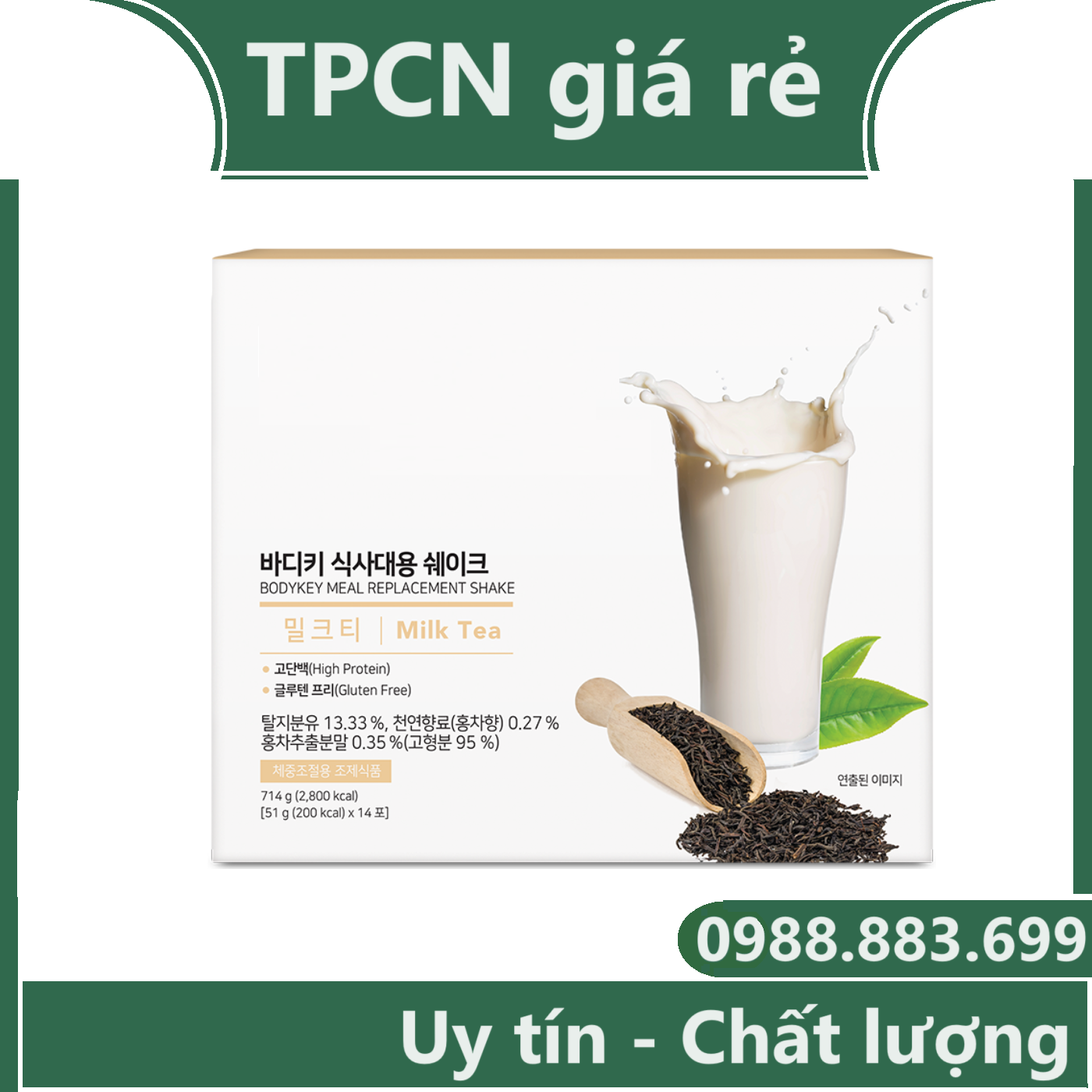 Bữa ăn bổ sung dinh dưỡng đặc biệt Body_Key hương Trà Sữa