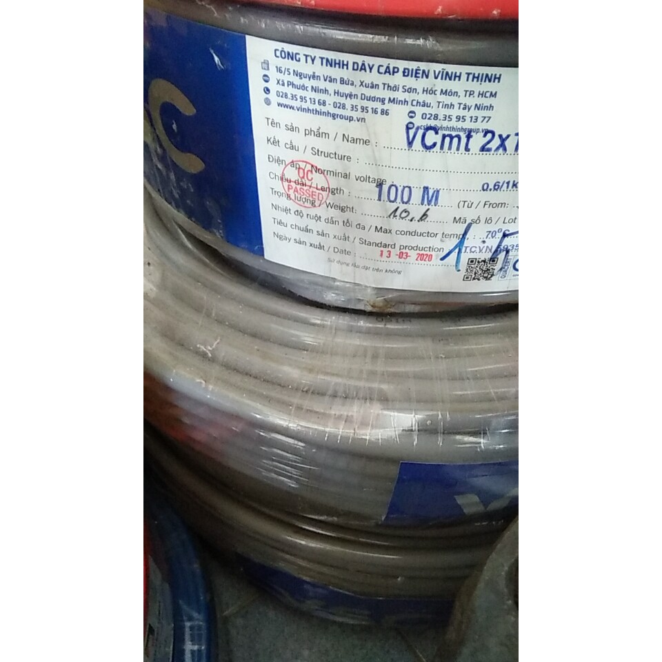 Dây điện bọc 2 lớp đồng