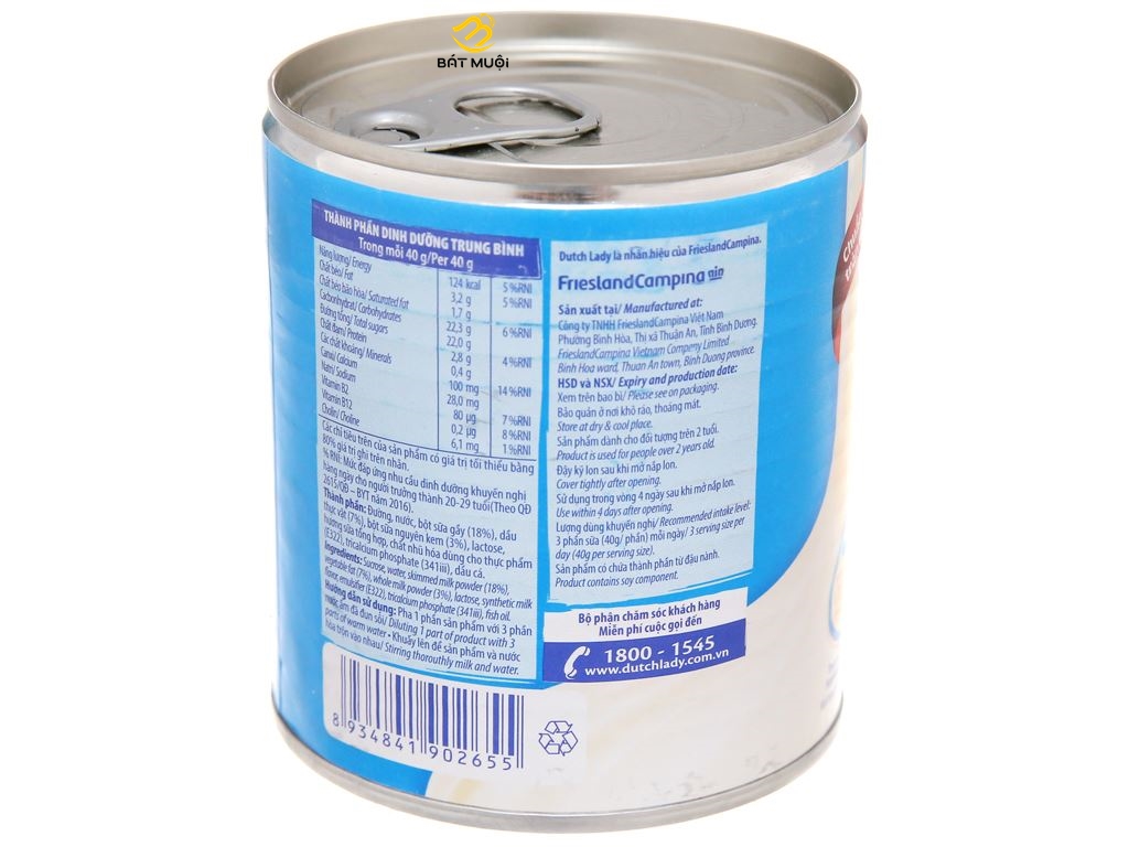 Sữa đặc có đường Dutch Lady lon 380g