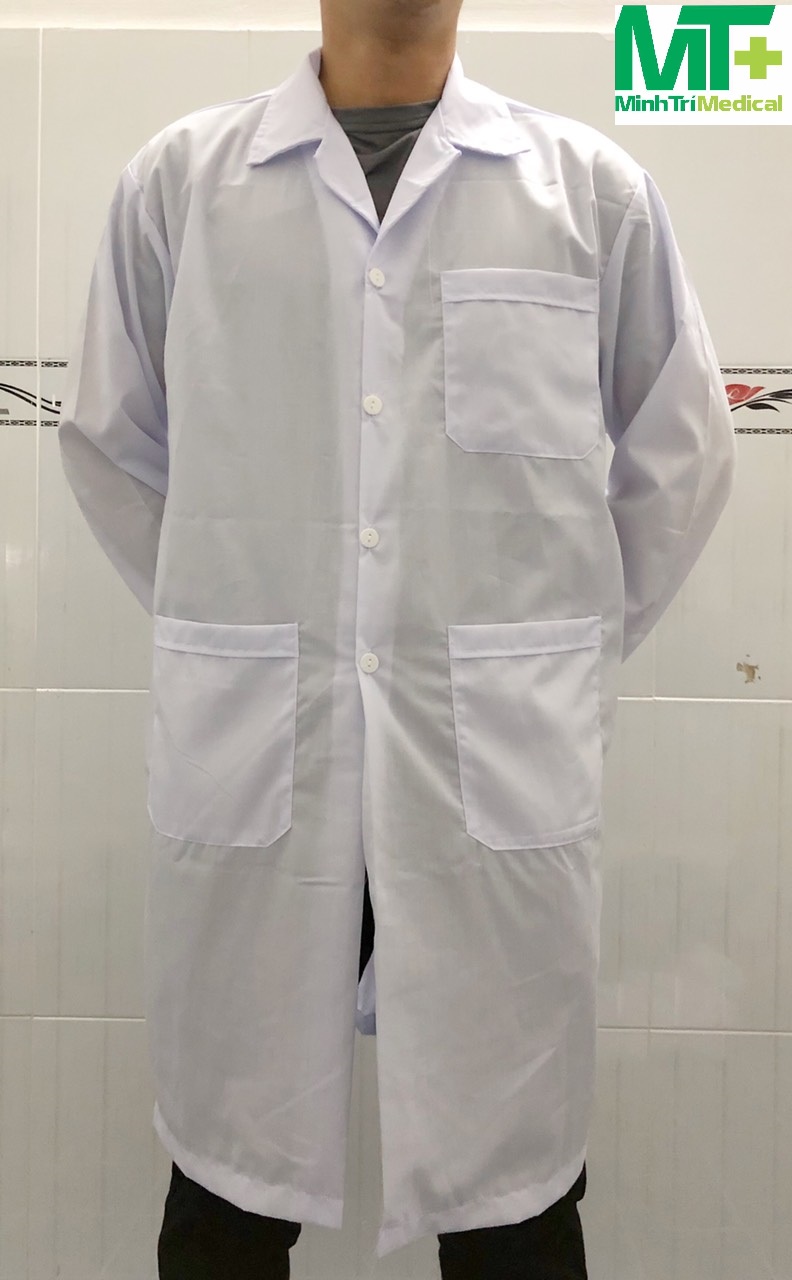 Áo Blouse (Blue) Bác Sĩ Tay Tay Dài Nam Nữ